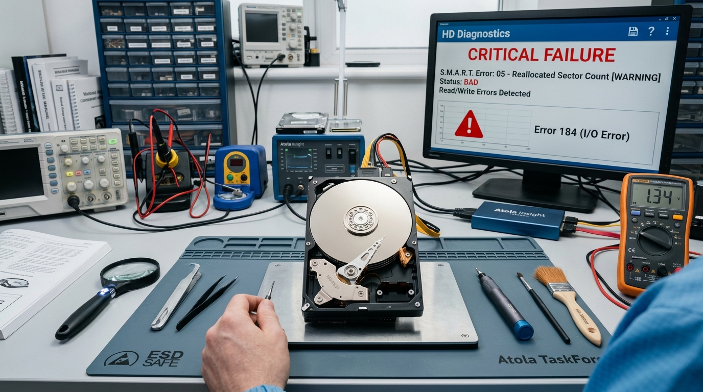 Stukanie dysku twardego HDD
